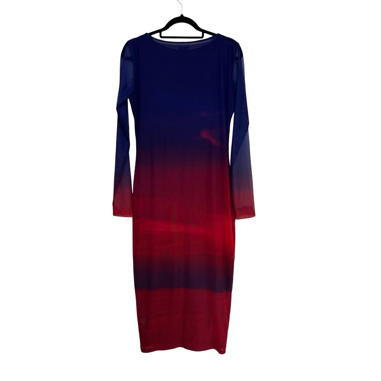 New Woods By Jordyn Kai Mesh Midi Bodycon Dress In Purple Haze - Size Xl — image 5 of 8